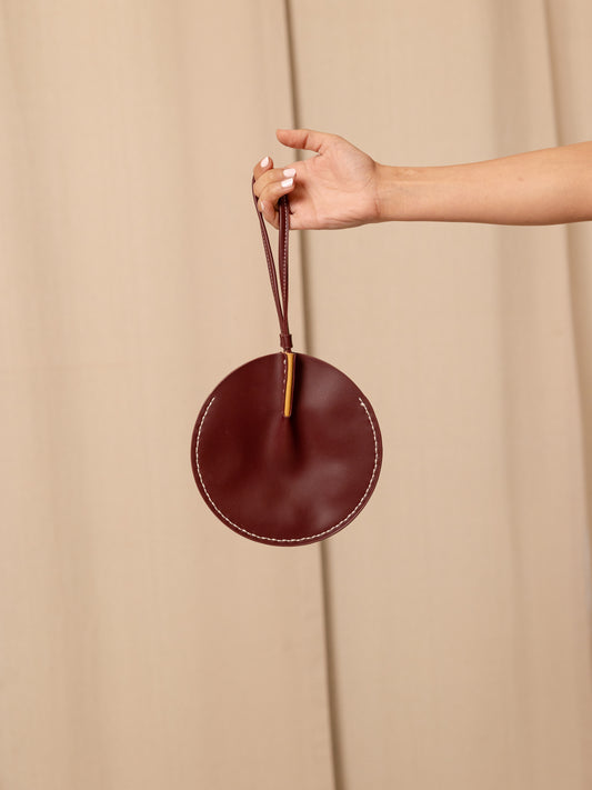 The Round Bag - Burgundy